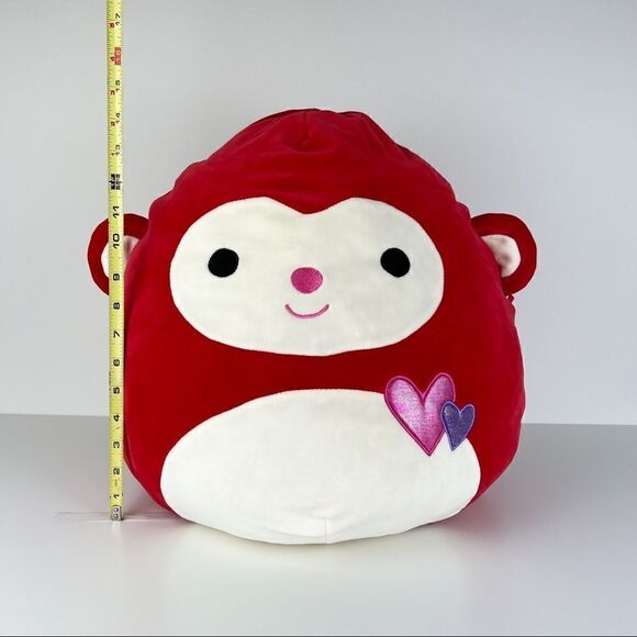 Squishmallow Red Maxwell Monkey Large Plush Animal Valentines Day - Picture 6 of 10
